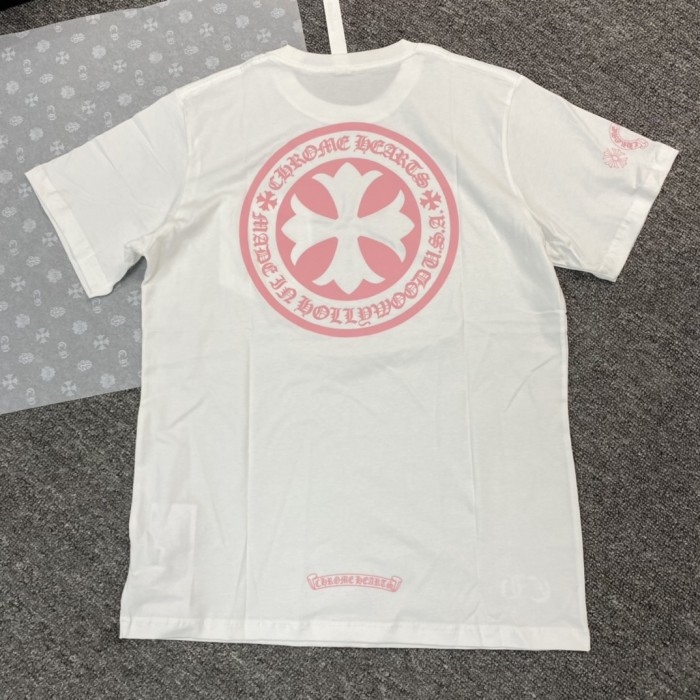 NIGO Chrome Hearts Men's and Women's Summer Solid Color Printed Round Neck Cotton Short Sleeve T-Shirt #nigo77935