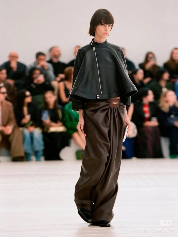 NIGO Loewe Women's Spring/Autumn Solid Color Pleated Sheepskin Long Pants #nigo77938