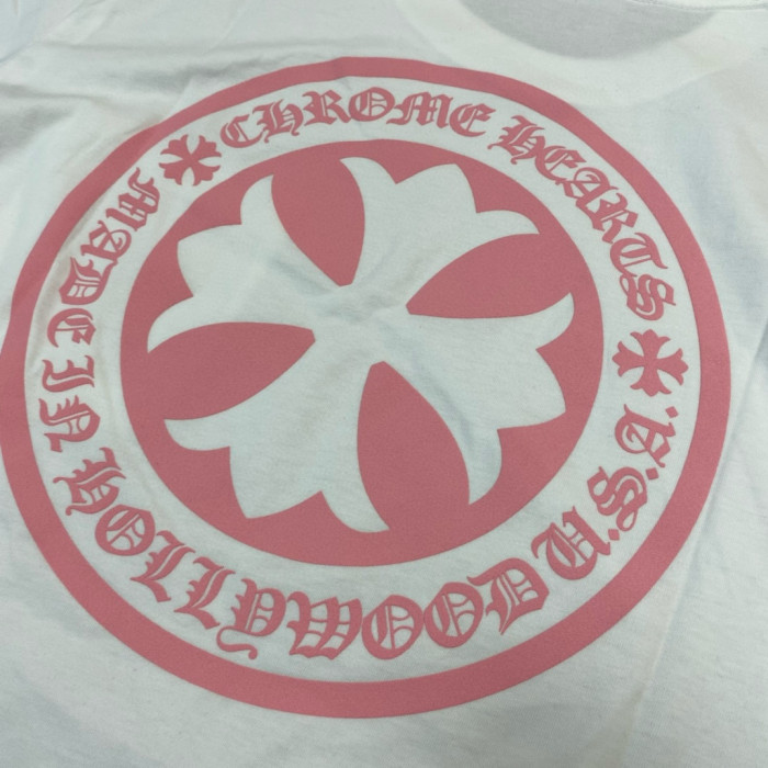 NIGO Chrome Hearts Men's and Women's Summer Solid Color Printed Round Neck Cotton Short Sleeve T-Shirt #nigo77935