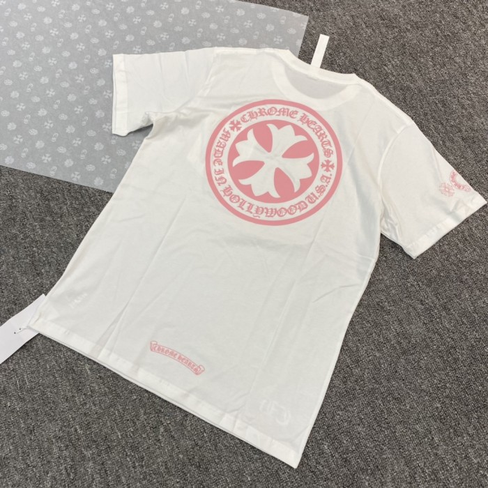 NIGO Chrome Hearts Men's and Women's Summer Solid Color Printed Round Neck Cotton Short Sleeve T-Shirt #nigo77935