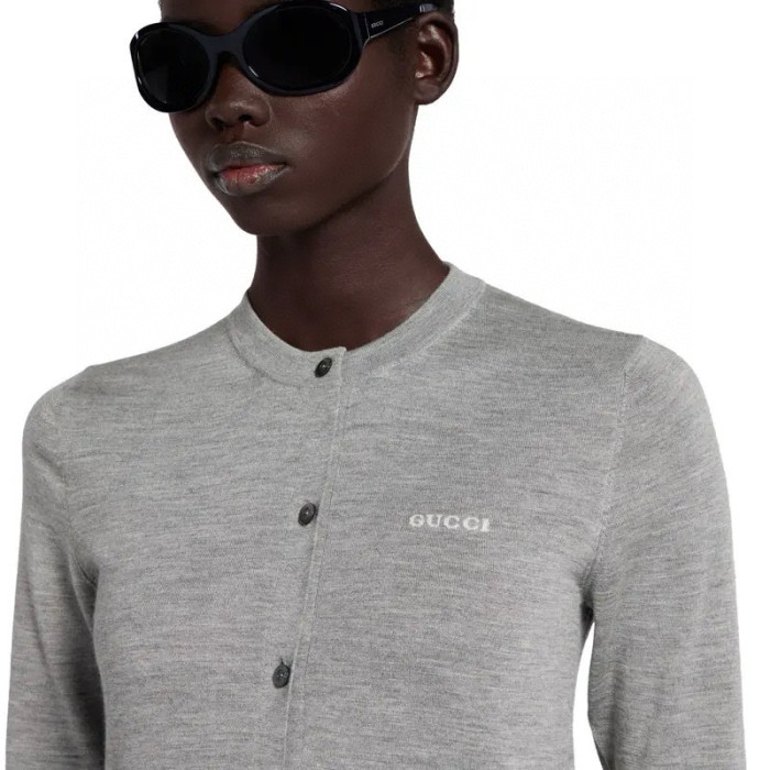 NIGO Gucci Women's Spring/Autumn Solid Color Single Breasted Long Sleeved Cashmere Cardigan Jacket #nigo77957