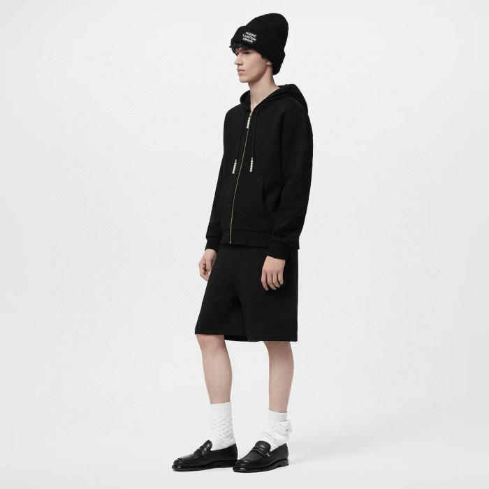 NIGO Louis Vuitton Men's Summer Solid Color Drawstring Tie-Up Slim Fit Casual Shorts #nigo77953