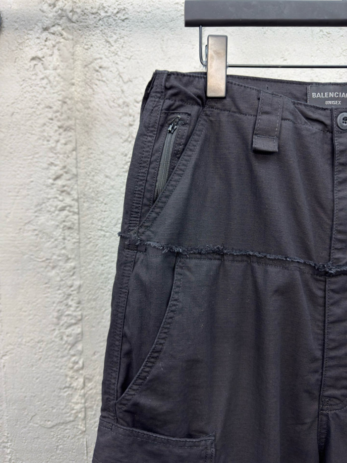 NIGO Balenciaga Men's and Women's Spring/Autumn Solid Colour Loose-Fit Wide-Leg Patchwork Work Trousers Pants #nigo77959