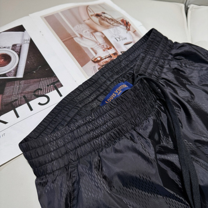 NIGO Louis Vuitton Men's Summer Solid Color Subtle Pattern Elastic Tech Fabric Beach Shorts #nigo77952