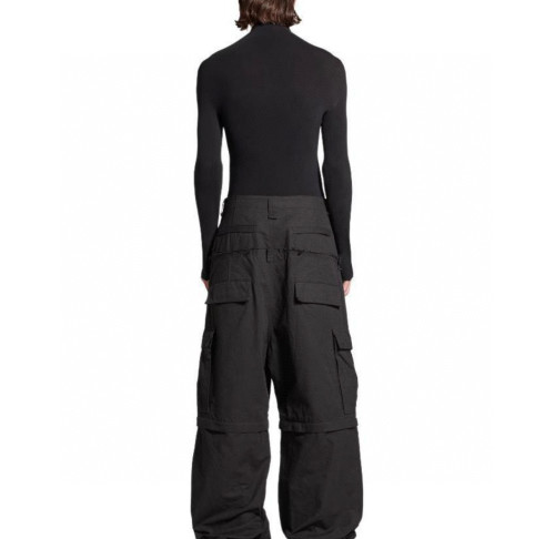 NIGO Balenciaga Men's and Women's Spring/Autumn Solid Colour Loose-Fit Wide-Leg Patchwork Work Trousers Pants #nigo77959