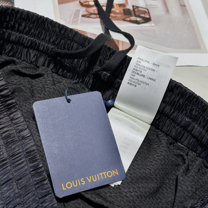 NIGO Louis Vuitton Men's Summer Solid Color Subtle Pattern Elastic Tech Fabric Beach Shorts #nigo77952