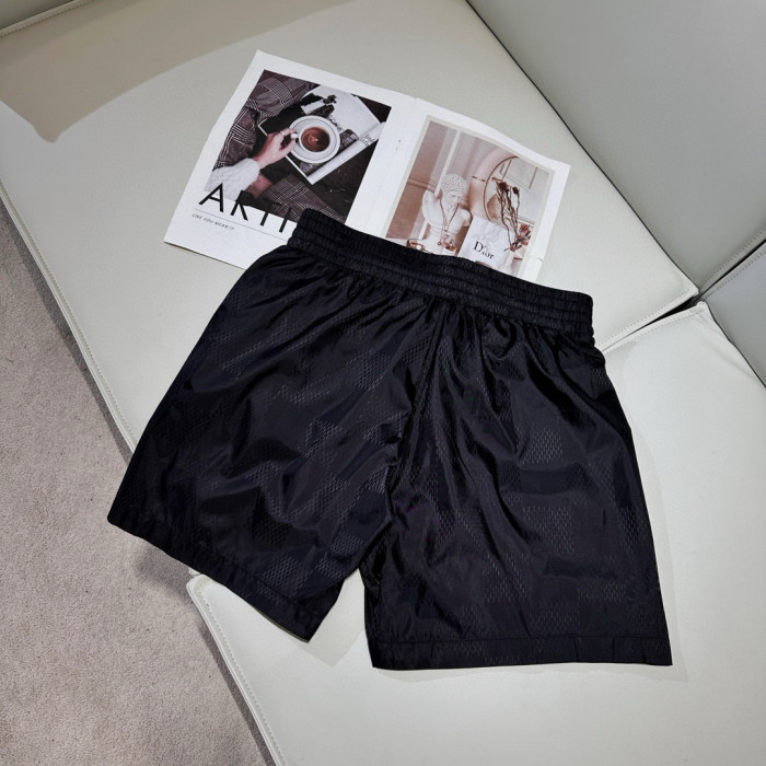 NIGO Louis Vuitton Men's Summer Solid Color Subtle Pattern Elastic Tech Fabric Beach Shorts #nigo77952