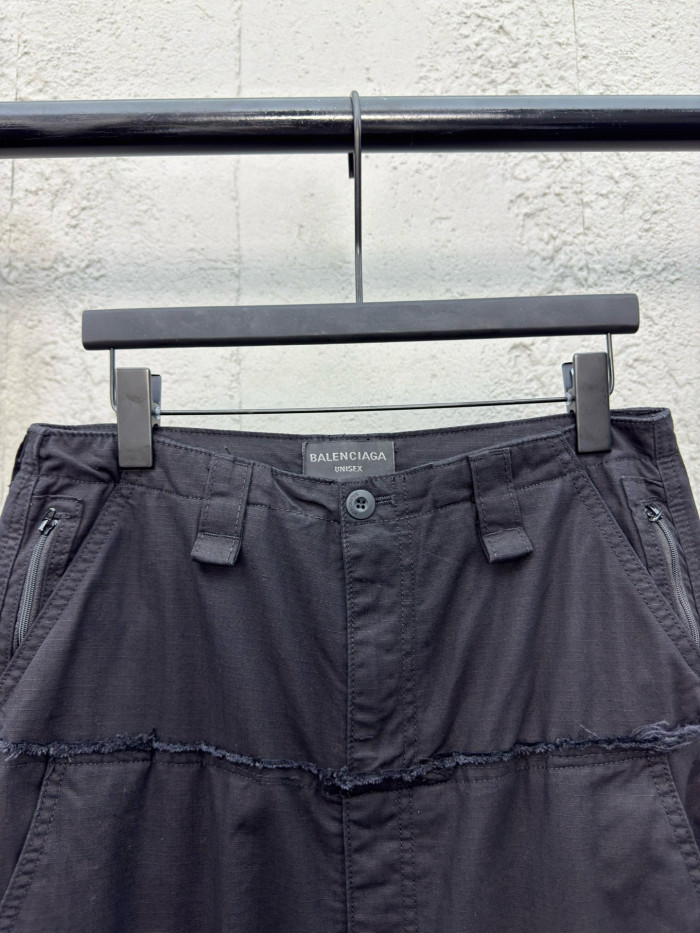 NIGO Balenciaga Men's and Women's Spring/Autumn Solid Colour Loose-Fit Wide-Leg Patchwork Work Trousers Pants #nigo77959