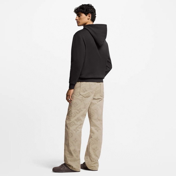 NIGO Louis Vuitton Men's Spring/Autumn Solid Color Beaded Embroidery Pattern Printed Drawstring Hooded Long Sleeve Sweatshirt #nigo77951