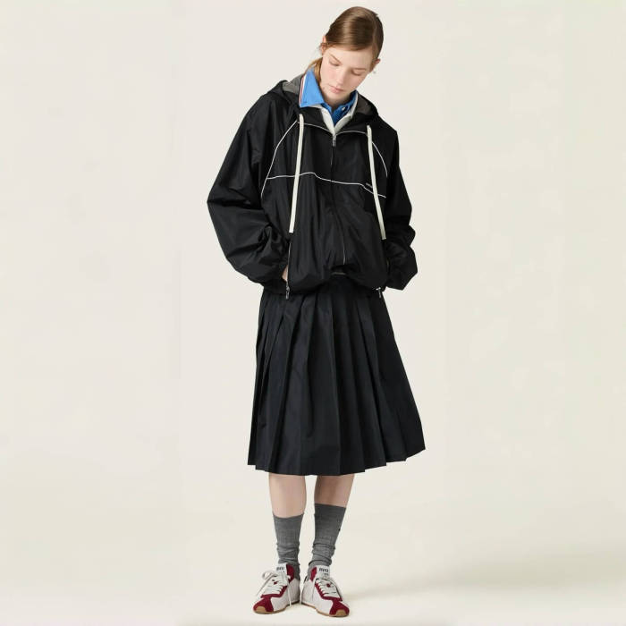 NIGO MiuMiu Women's Spring/Summer Solid Color Technical Fabric Sun Protection Zipper Long Sleeve Jacket #nigo77948