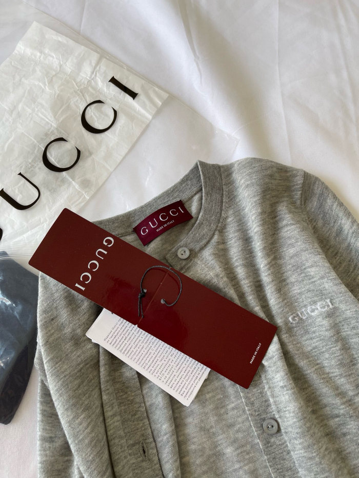 NIGO Gucci Women's Spring/Autumn Solid Color Single Breasted Long Sleeved Cashmere Cardigan Jacket #nigo77957