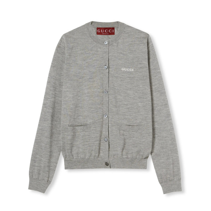 NIGO Gucci Women's Spring/Autumn Solid Color Single Breasted Long Sleeved Cashmere Cardigan Jacket #nigo77957