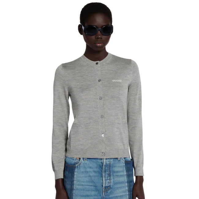 NIGO Gucci Women's Spring/Autumn Solid Color Single Breasted Long Sleeved Cashmere Cardigan Jacket #nigo77957