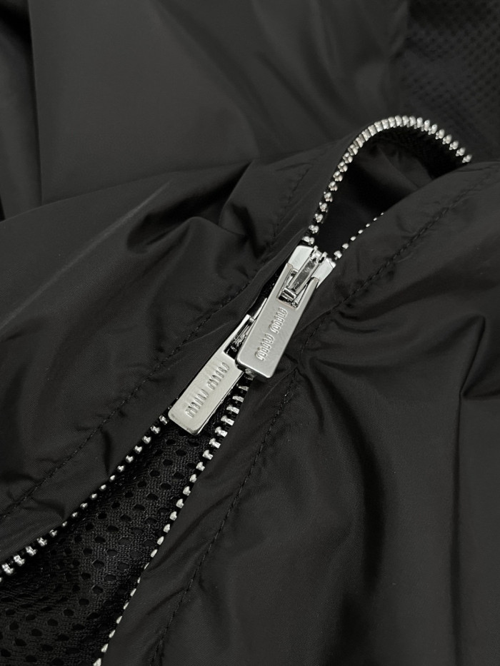 NIGO MiuMiu Women's Spring/Summer Solid Color Technical Fabric Sun Protection Zipper Long Sleeve Jacket #nigo77948