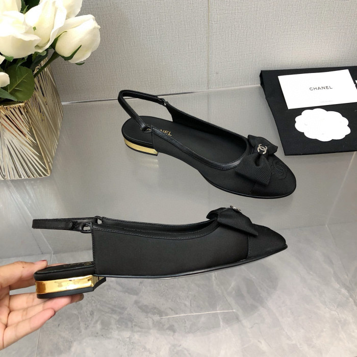 NIGO Chanel Women's Spring/Summer Solid Color Round Toe Low Heel Lambskin Fashionable Simple Shoes #nigo77985