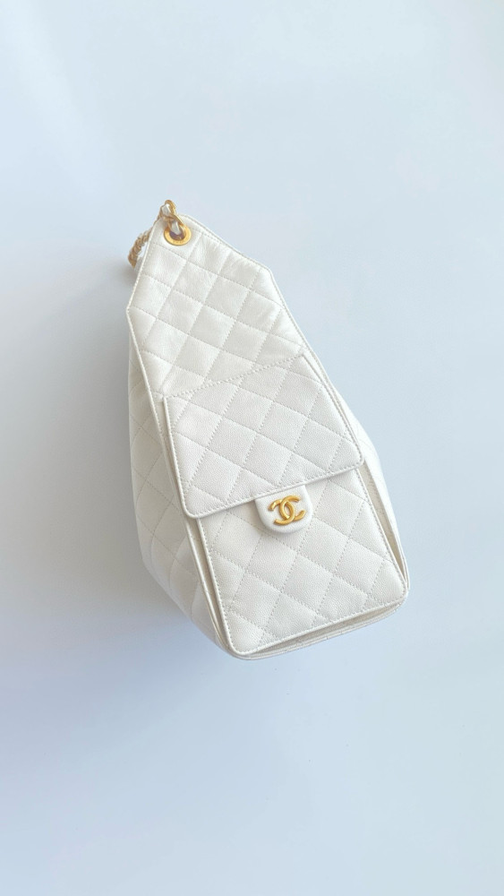 NIGO Chanel Women's Classic Double C Logo Solid Color Cowhide & Leather Tote Shoulder Bag Bags #nigo77978