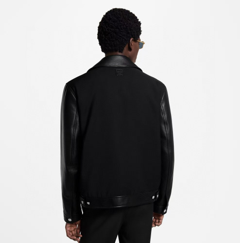 NIGO Louis Vuitton Men's Solid Color Autumn/Winter Logo Print Sheepskin Patchwork Long Sleeve Zipper Jacket #nigo77971