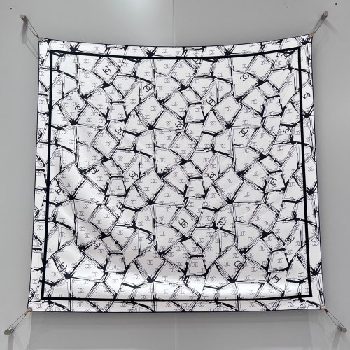 NIGO Chanel Women's Solid Color Logo Print Silk Scarf Headscarf Fashion Accessories #nigo77975