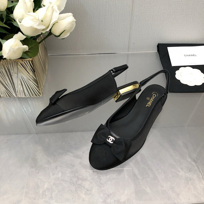 NIGO Chanel Women's Spring/Summer Solid Color Round Toe Low Heel Lambskin Fashionable Simple Shoes #nigo77985