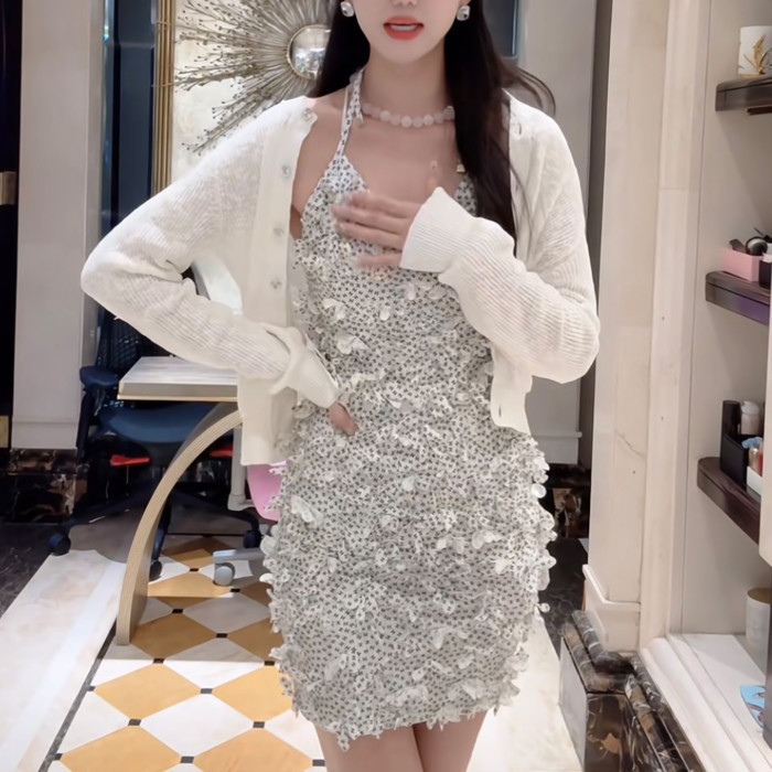 NIGO Chanel Coco Beach Haute Couture Women's Spring/summer Logo Tops Vest Printed Top 3d Floral Halter Skirt Suit Set #nigo81369