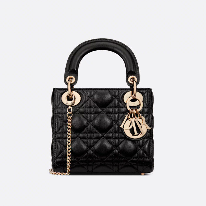 NIGO Dior Lady Women's Solid Color Metal Pendant Removable Chain Shoulder Strap Wicker Pattern Sheepskin Leather Single Shoulder Crossbody Handbag Bag Bags #nigo77983