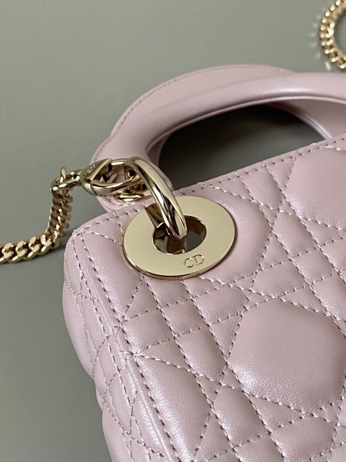 NIGO Dior Lady Women's Solid Color Metal Pendant Removable Chain Shoulder Strap Wicker Pattern Sheepskin Leather Single Shoulder Crossbody Handbag Bag Bags #nigo77983
