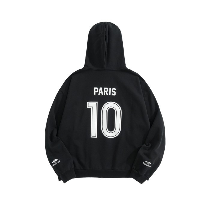 NIGO Balenciaga Men's And Women's Spring And Autumn Letter Print Logo Embroidered Knitted Fabric Hooded Zipper Sweatshirt  Jacket#nigo77962