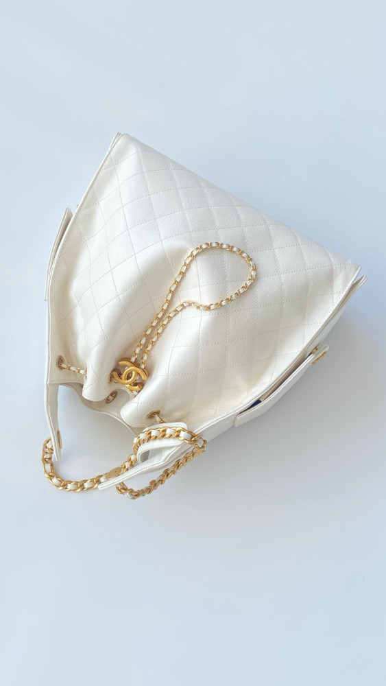 NIGO Chanel Women's Classic Double C Logo Solid Color Cowhide & Leather Tote Shoulder Bag Bags #nigo77978