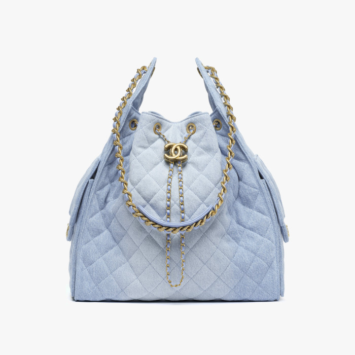 NIGO Chanel Women's Classic Double C Logo Solid Color Cowhide & Leather Tote Shoulder Bag Bags #nigo77978