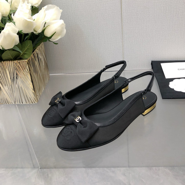NIGO Chanel Women's Spring/Summer Solid Color Round Toe Low Heel Lambskin Fashionable Simple Shoes #nigo77985