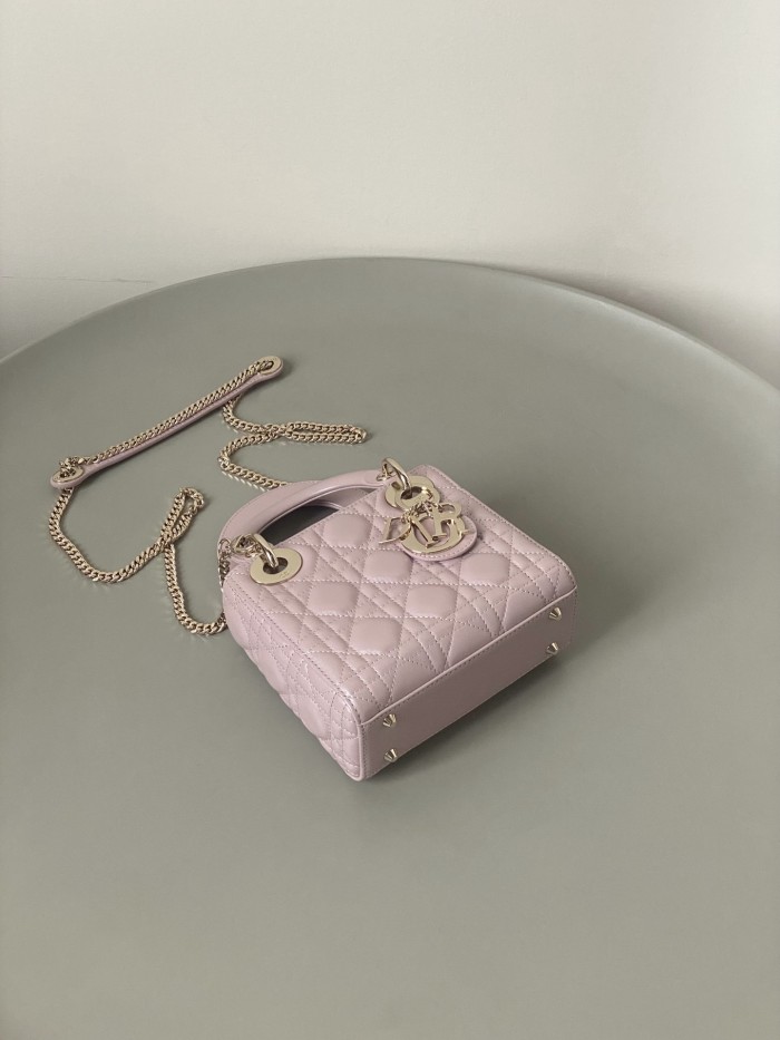 NIGO Dior Lady Women's Solid Color Metal Pendant Removable Chain Shoulder Strap Wicker Pattern Sheepskin Leather Single Shoulder Crossbody Handbag Bag Bags #nigo77983