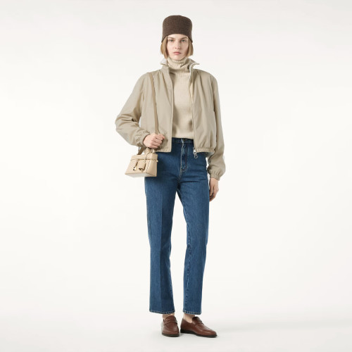 NIGO Loro Piana Women's Double-sided Pilot Jacket Pink And White Stand-up Collar Zipper Short Jacket Fashionable Casual Trendy Coat Ngvp #nigo2179