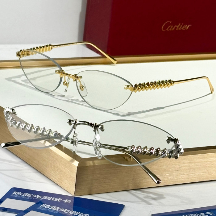 NIGO Cartier Women's Frameless Design Irregular Shaped Sunglasses Eyeglasses Glasses #nigo77996
