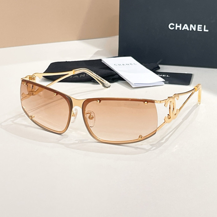 NIGO Chanel Men's And Women's Openwork Sunglasses Irregular Shaped Metal Sunglasses Eyeglasses Glasses #nigo77998