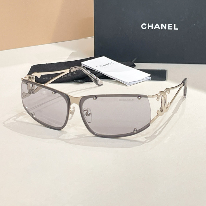 NIGO Chanel Men's And Women's Openwork Sunglasses Irregular Shaped Metal Sunglasses Eyeglasses Glasses #nigo77998