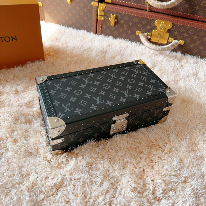 NIGO Louis Vuitton Men's and Women's Solid Colour Classic Printed Canvas Watch Storage Box Bag Bags (please Contact Customer Service To Select Colors Before Purchasing.) #nigo77994