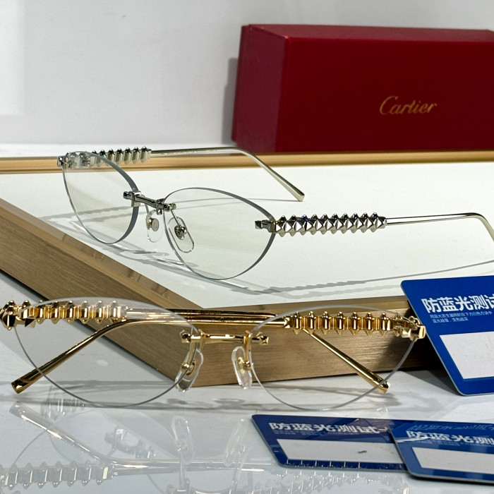 NIGO Cartier Women's Frameless Design Irregular Shaped Sunglasses Eyeglasses Glasses #nigo77996