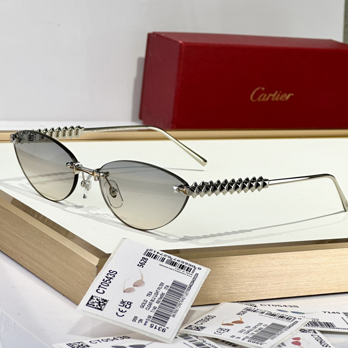 NIGO Cartier Women's Frameless Design Irregular Shaped Sunglasses Eyeglasses Glasses #nigo77996
