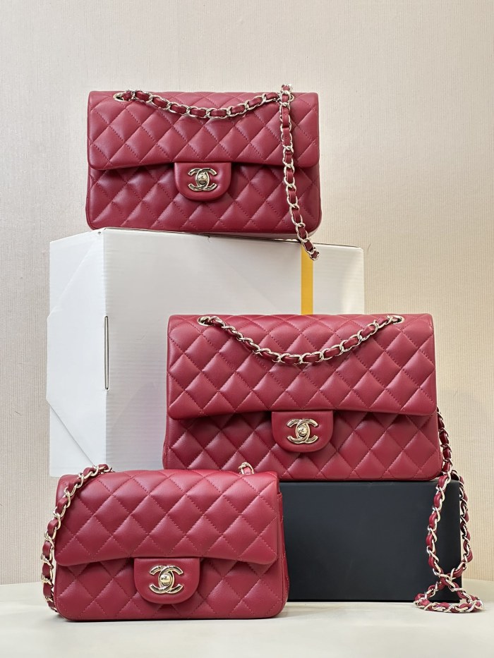 NIGO Chanel Women's Solid Color Classic Metal Chain Leather Flap Bag, Shoulder Bag Crossbody Bags #nigo78116