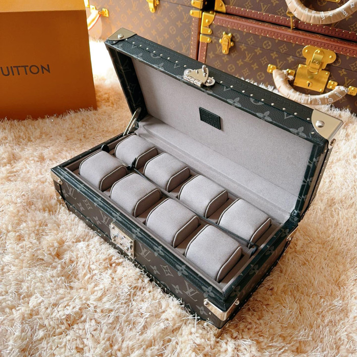 NIGO Louis Vuitton Men's and Women's Solid Colour Classic Printed Canvas Watch Storage Box Bag Bags (please Contact Customer Service To Select Colors Before Purchasing.) #nigo77994