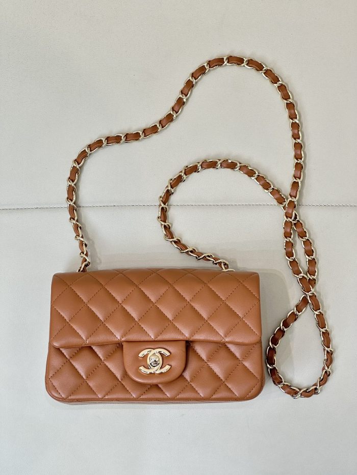 NIGO Chanel Women's Solid Color Classic Metal Chain Leather Flap Bag, Shoulder Bag Crossbody Bags #nigo78116