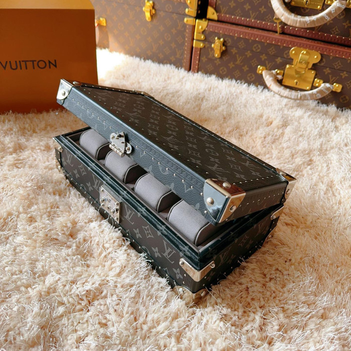 NIGO Louis Vuitton Men's and Women's Solid Colour Classic Printed Canvas Watch Storage Box Bag Bags (please Contact Customer Service To Select Colors Before Purchasing.) #nigo77994