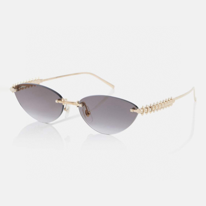 NIGO Cartier Women's Frameless Design Irregular Shaped Sunglasses Eyeglasses Glasses #nigo77996