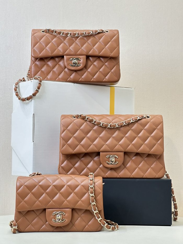NIGO Chanel Women's Solid Color Classic Metal Chain Leather Flap Bag, Shoulder Bag Crossbody Bags #nigo78116