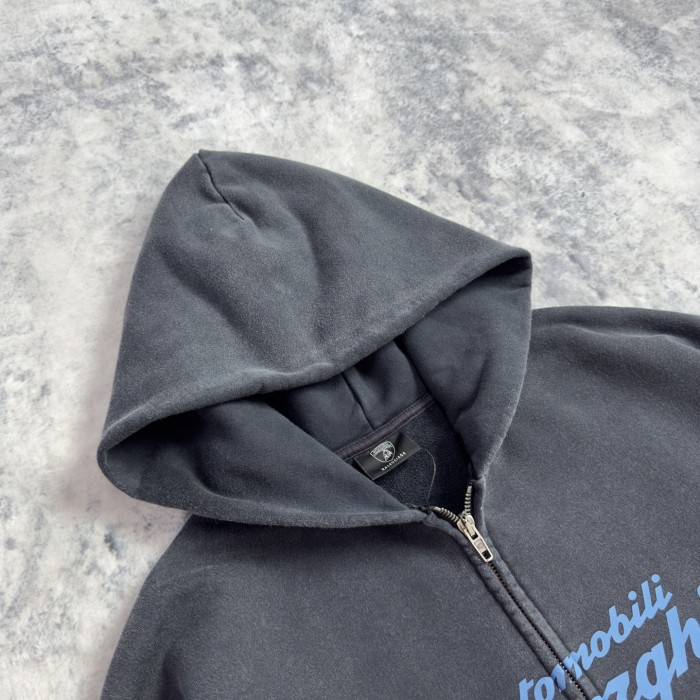 NIGO Balenciaga Automobili Lamborghini Hoodie Men's Spring/Autumn Solid Color Classic Printed Zipper Sweatshirt Pullover Hoodie#nigo78122