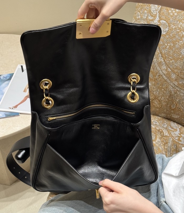 NIGO Balenciaga MODU Women's Solid Color Brand Logo Chain Decorated Cowhide Shoulder Bag Handbag Bags #nigo78124