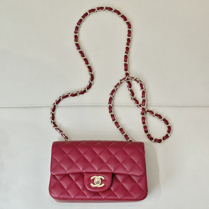 NIGO Chanel Women's Solid Color Classic Metal Chain Leather Flap Bag, Shoulder Bag Crossbody Bags #nigo78116