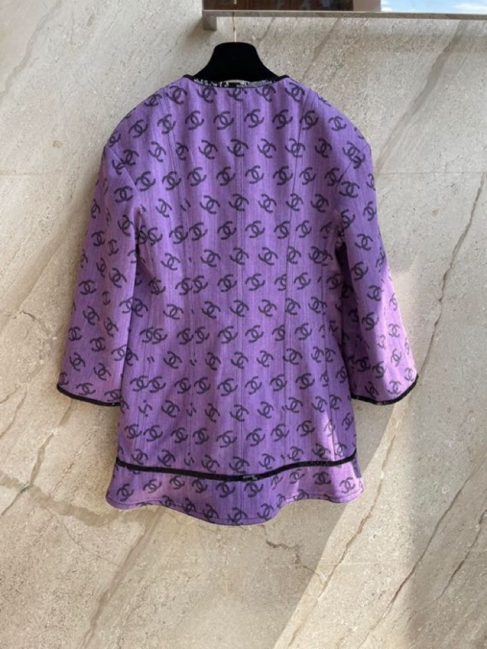 NIGO Chanel Women's Spring and Autumn Letter Printed Solid Color Single Breasted Long Sleeve Jacket #nigo78131