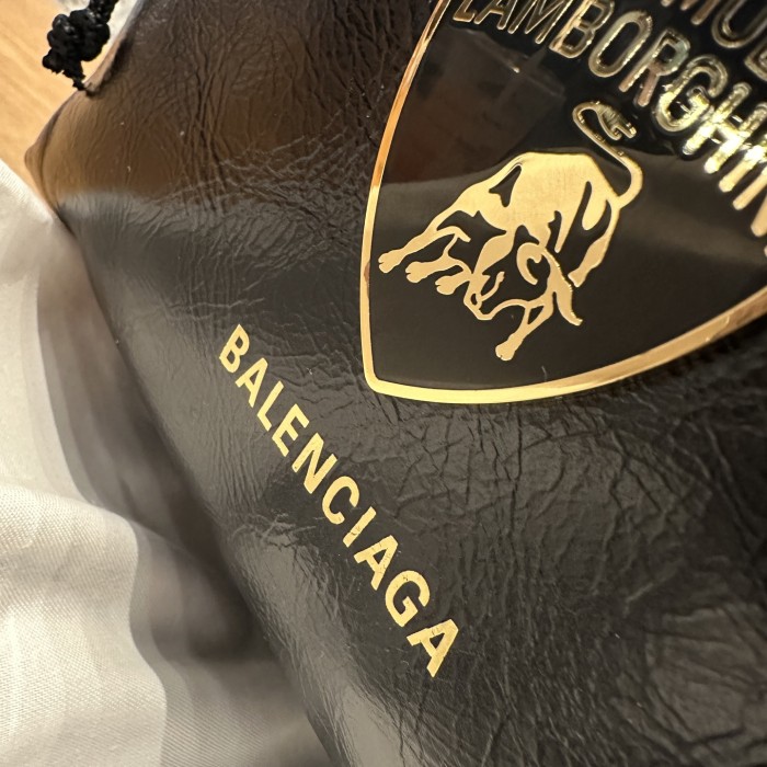 NIGO Balenciaga x Automobili Lamborghini Explorer Men's Solid Color Letter Print Oil Wax Leather Book Bag Backpack Bags #nigo78129