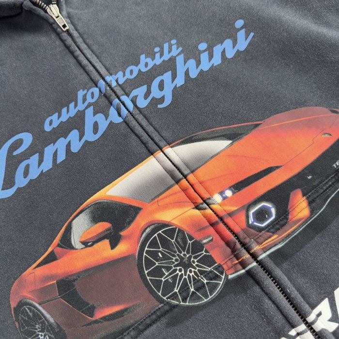 NIGO Balenciaga Automobili Lamborghini Hoodie Men's Spring/Autumn Solid Color Classic Printed Zipper Sweatshirt Pullover Hoodie#nigo78122